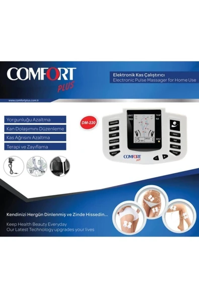 Comfort Plus Dm-2100 Terlikli Elektronik Kas Çalıştırıcı Tens Terapi Cihazı - Resim 2