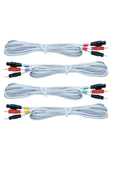 MEDİKALCİM Cefar Compex Pin Uçlu Rehab 400 Beyaz Kablo Seti ürün görseli