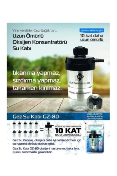 MEDİKAL Polikarbon 10 Kat Uzun Ömürlü Konsantratörü Su Kabı 15.5 Cm ürün görseli