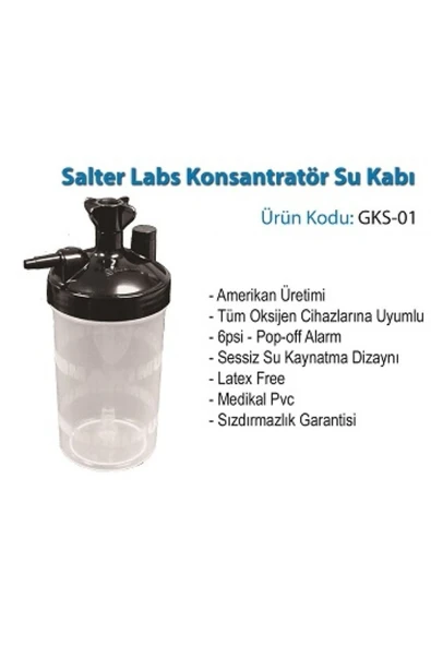 MEDİKAL Salter Labs Konsantratör Su Kabı Ref 7600 Usa 18 Cm ürün görseli