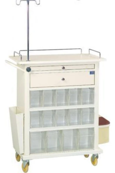 MEDİKALCİM Acil İlaç ve Pansuman Arabası Tedavi ve İlaç Dağıtım Arabası ürün görseli