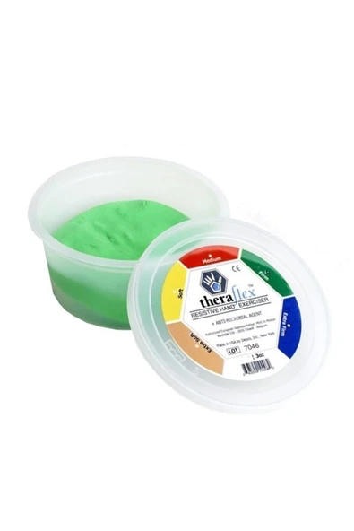 MEDİKALCİM Theraflex El Egzersiz Hamuru Yeşil Renk 57 gr ürün görseli