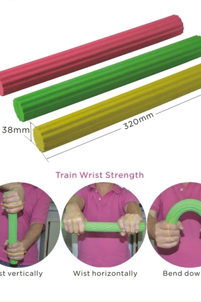 KFDS Kifidis Flexbar Elastik Egzersiz Barı Yesil ürün görseli