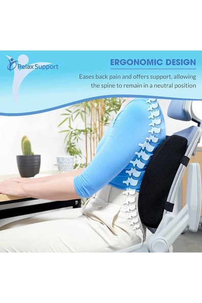 MEDITERIAN Sabit Ortopedik-ofis-koltuk-minderi-sandalye-bel-sırt-yastığı-koltuk-bel-yastığı-bel-desteği-bel-mi - Resim 2