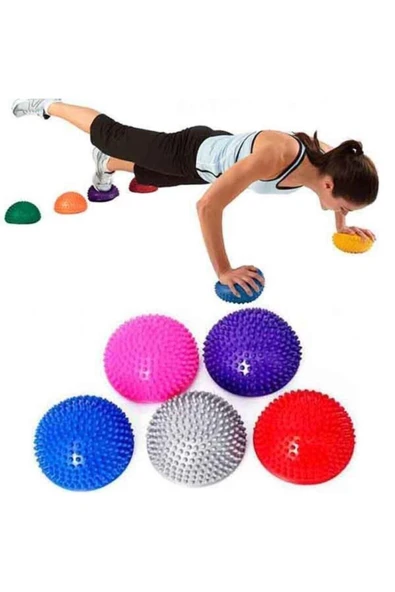 MSD Duyu Denge Nehir Taşları dikenli Duyusal Denge Yarım Top 6 Lı Set - Resim 3