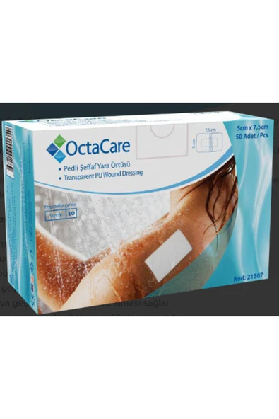 Octacare Medikalcim Şeffaf Yara Örtüsü 5 cm x 7,5 cm 50 Adet - 1