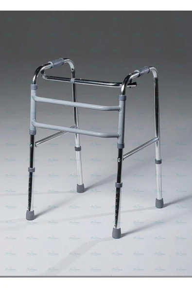 MEDİKALCİM Walker Wolker Haraketli Katlanabilir Hasta Yürüteci Lüx Aliminyum Parlak Krom ürün görseli