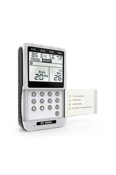 medikaltec Everyway EV-906A Portatif Digital Dört 4 Kanallı Masaj/Tens/EMS Cihazı Aleti - Resim 2