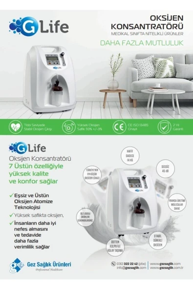 Gez Oksijen Konsantratörü 5lt Glife Oksijen Konsantratörü 5lt Glife - Resim 2
