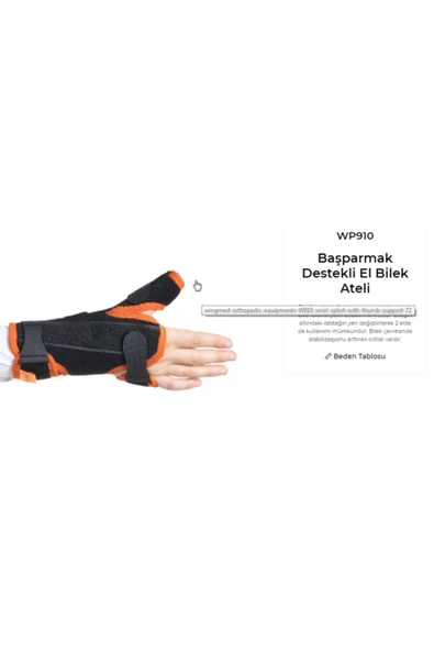 Wingmed Çocuk Başparmak Destekli El Bilek Ateli Wp910 - Resim 3