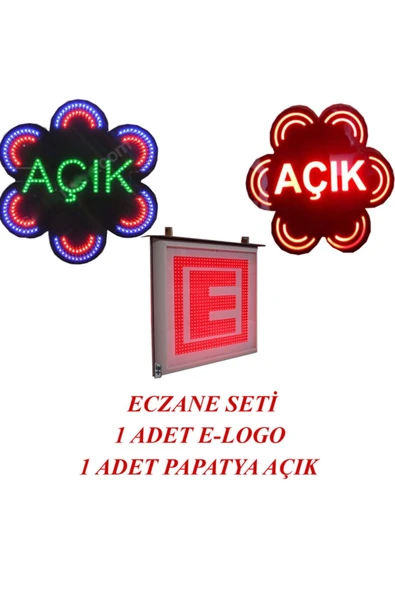 CRN Eczane Led E-logo Ve Animasyonlu Papatya Açık Yazısı ürün görseli