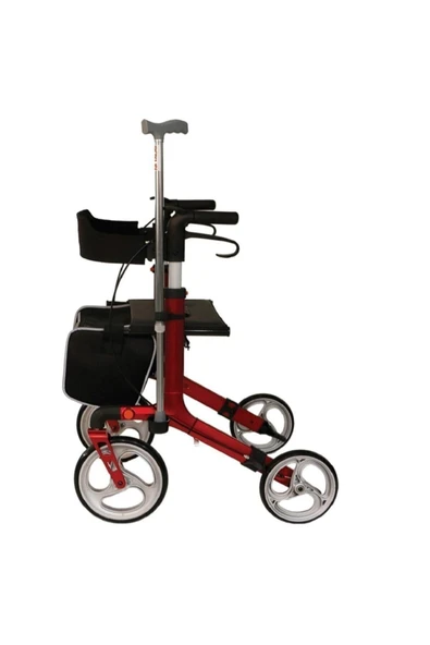 POYLİN Medikalbirlik Ultra Lüx Hasta Yürüteç Tekerlekli Rollatör Walker Yürüteç Hasta Yürüteci Sandalye - Resim 2