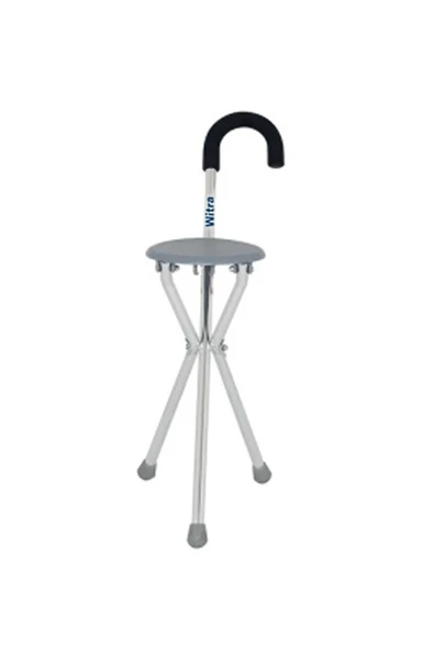 MEDİKALCİM Aliüminyum Oturaklı Denge Bastonu Sandalye Olan Baston - Resim 2