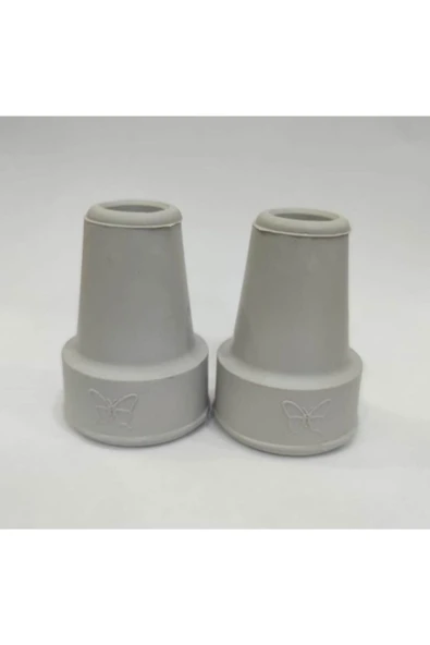 MEDİKALCİM Orijinal Baston Lastiği, Kanedyen Lastiği Gri Renk Çift (2 ADET) - Resim 3