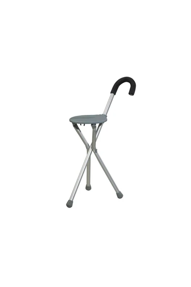 MEDWELT 1 Oturaklı Baston, Katlanabilir, Alüminyum, Uzunluk Ayarlı Alüminyum ürün görseli