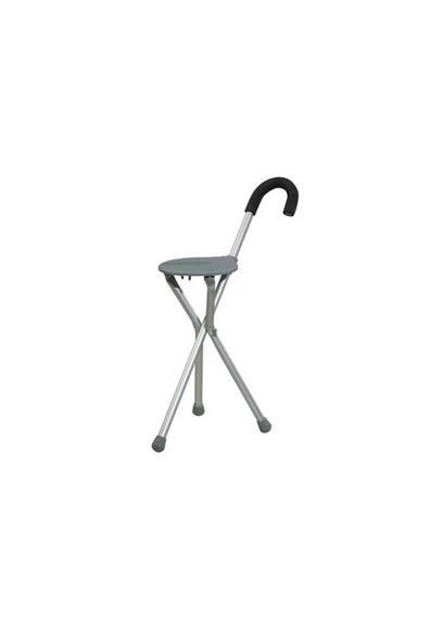 MEDİKALCİM Oturaklı Baston, Katlanabilir, Alüminyum, ürün görseli