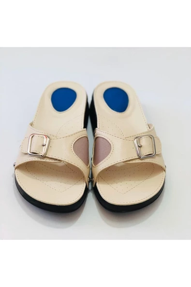 Icemen Silikon Jelli Topuk Dikeni Terliği-bej - Resim 3