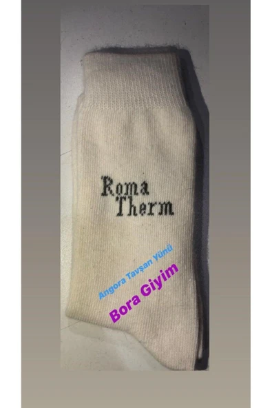 MEDİKALCİM 50% Angora, 30% Pamuk, 20% PYAMİD Angora Çorap Tavşan Yünü Çorap 3 Adet Sportswear Beyaz Dokuma 3 P ürün görseli