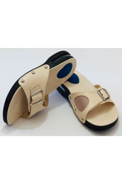 Icemen Vixen Pro Anatomik Ve Ortopedik Air Tabanlı Topuk Dikeni Ve Kemik Çıkıntısı (bunyon) Için Terlik Bej ürün görseli