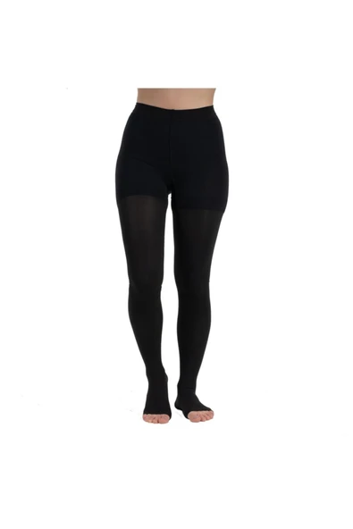 Wingmed Kadın Siyah Külotlu Burnu Kapalı Varis Çorabı Ccl2 - Resim 3