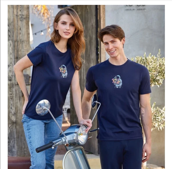 BERRAK 4112 ERKEK T-SHİRT LACİVERT - 2