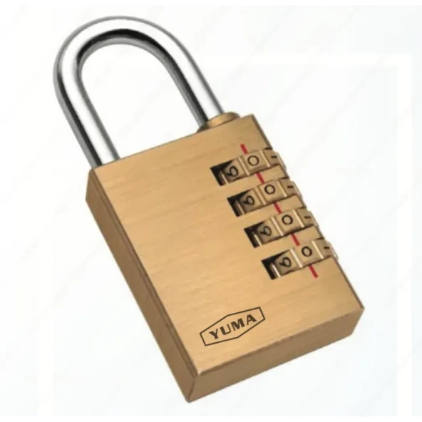 Pirinç Şifreli Asma Kilit - 4 Basamaklı 40mm ürün görseli