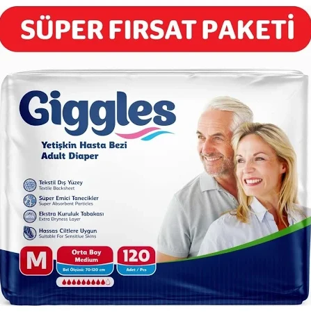 Giggles Belbantlı Medium 30'lu 4 Paket - 1
