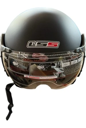 LS5 Motosiklet Kaskı – Siyah Yarım Kask ürün görseli 1