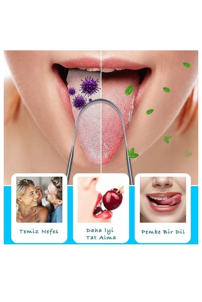 Curafloss Çelik Dil Temizleyici Gümüş Renk - 9
