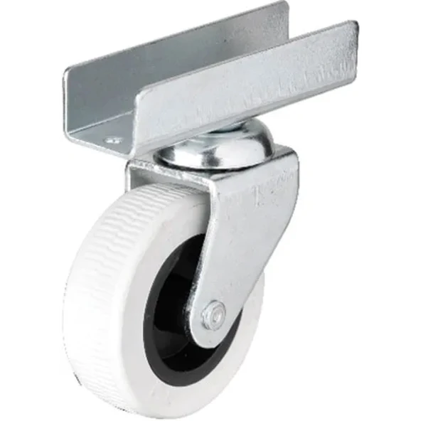 323 - 50x20 Mm Gri Uzun U Tablalı Teker 4 Adet ürün görseli