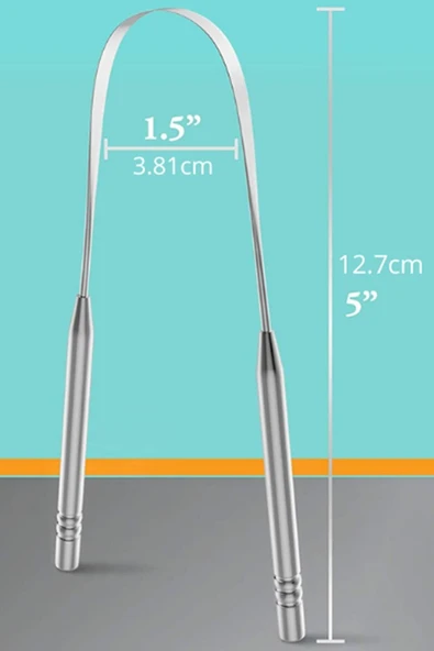 Curafloss Çelik Dil Temizleyici Gümüş Renk - 6