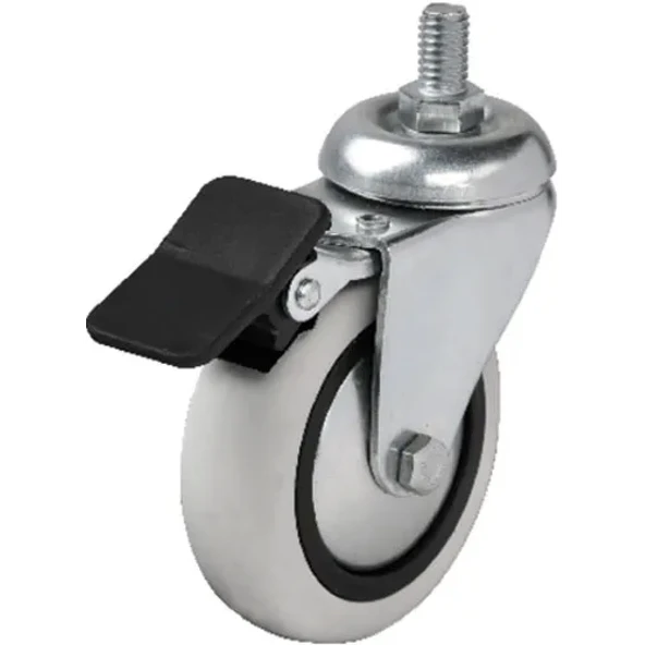 354 - 75x25 Mm Pvc Makaralı Vidalı Frenli Teker 4 Adet ürün görseli