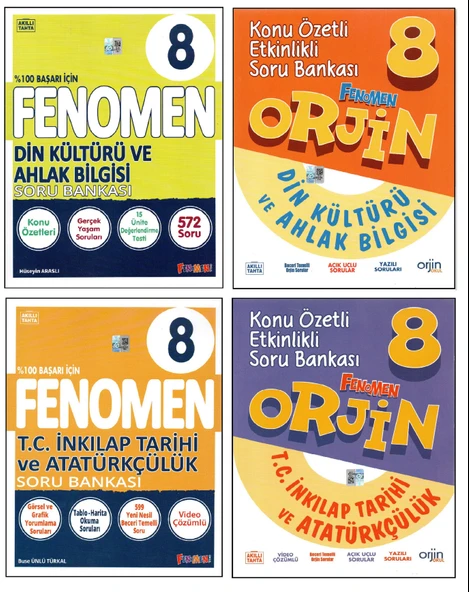 FENOMEN 8. SINIF DİN K.+İNKILAP+ORJİN DİN K.+İNKILAP (KİTAP) ürün görseli
