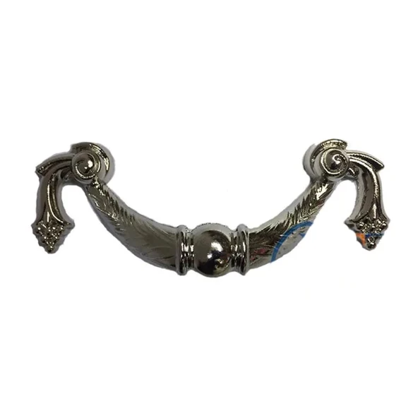 Dekoratif Zamak Üzümlü Kulp - 64mm, Nikel, 1 Adet ürün görseli