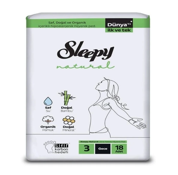 Sleepy Natural Süper Eco Paket Gece 18 Adet