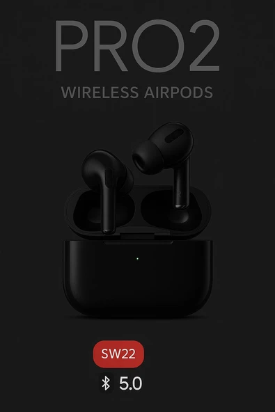 Subzero Wıreless Aırpods Pro 2 Bluetooth Kulaklık Siyah (Subzero İthalatcı Garantili)