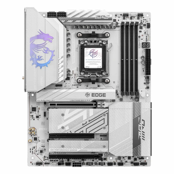 MSI MPG B850 Edge Ti WiFi DDR5 (8400MHz)OC M.2 HDMI/USB-C PCIe 5.0 AM5 ATX Anakart - Resim 2