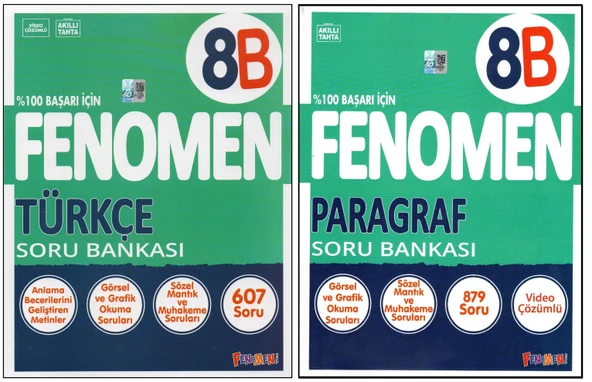 FENOMEN 8. SINIF 8B TÜRKÇE+PARAGRAF (2 KİTAP) ürün görseli