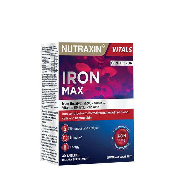NUTRAXIN IRON MAX 17 MG 30 TABLET - 1