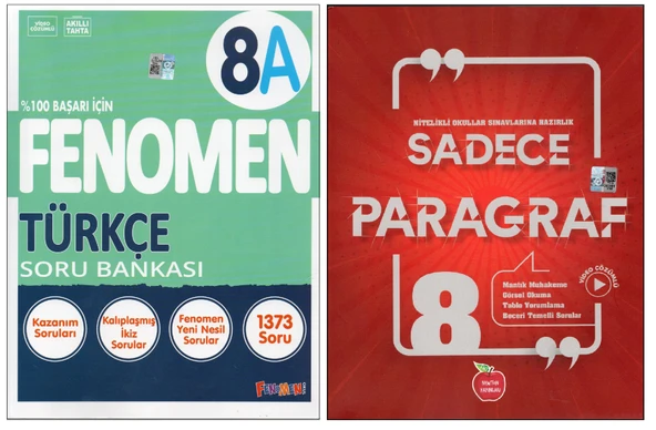 FENOMEN 8. SINIF 8A TÜRKÇE+NEWTON SADECE PARAGRAF (2 KİTAP) ürün görseli 1
