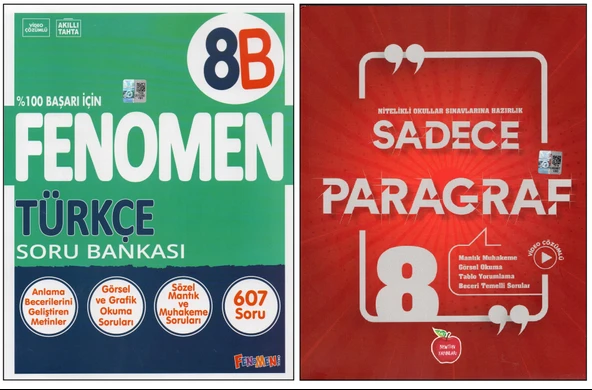 FENOMEN 8. SINIF 8B TÜRKÇE+NEWTON SADECE PARAGRAF (2 KİTAP) ürün görseli 1