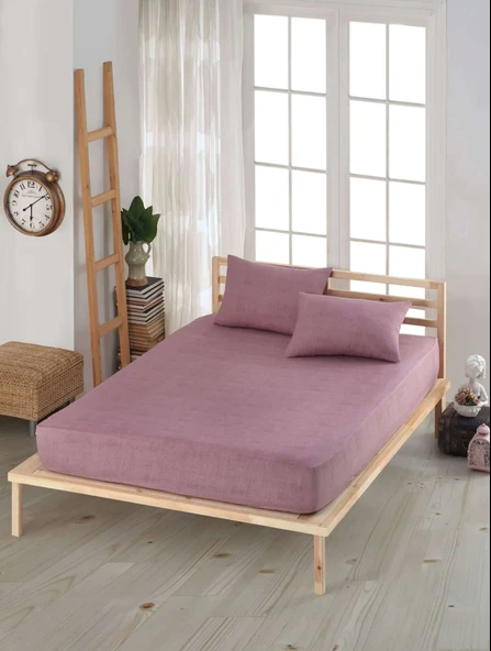 NİVEMESHOME 160*200 GÜL KURUSU LASTİKLİ ÇARŞAF SETİ