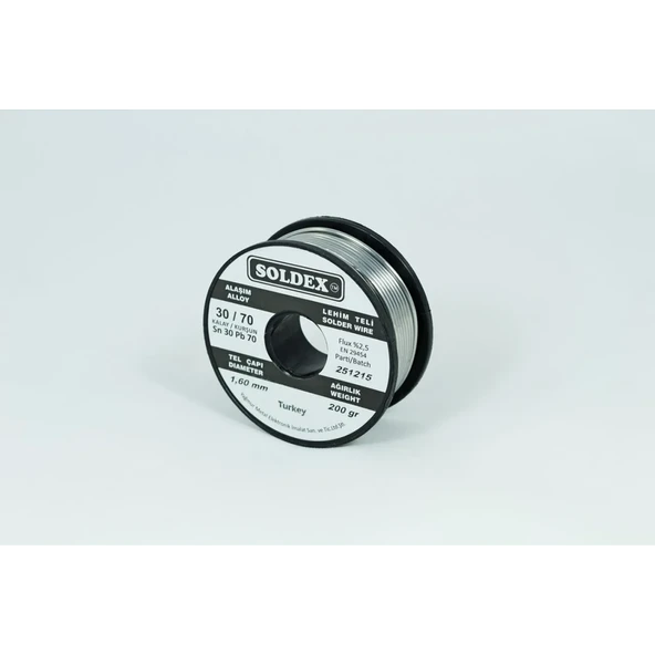 30-70 Lehim Teli 200 Gr 1,6 Mm Sn:30 - Pb:70 ürün görseli