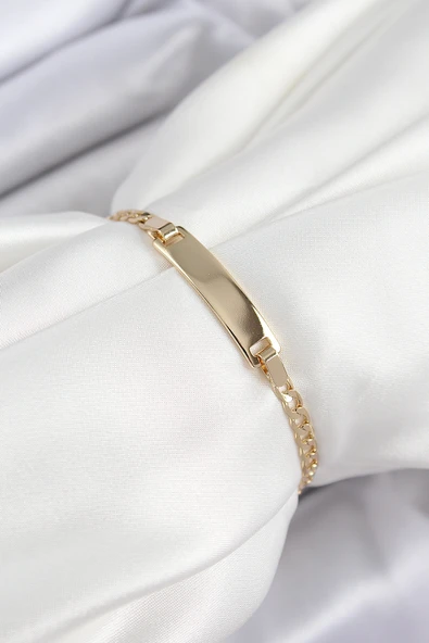 Pirinç Dikdörtgen Model Gold Renk Xuping Bebek Künyesi - EBJ250726W36638 ürün görseli