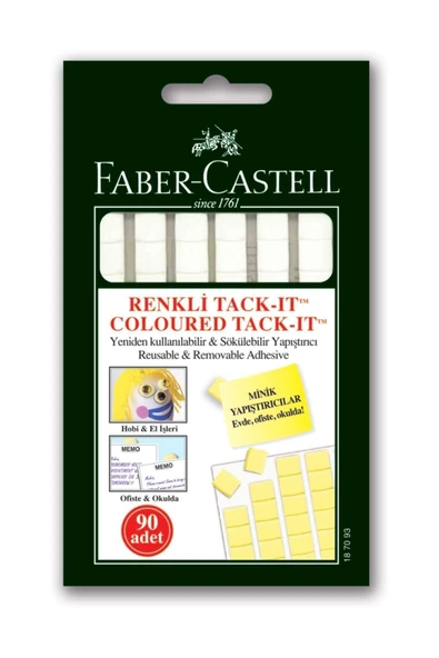 Faber-Castell  Beyaz Hamur Yapıştırıcı 90 Adet - 1