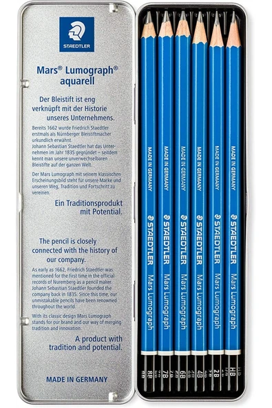 Staedtler  Mars Lumograph 6 lı Dereceli Kalem Seti - 1
