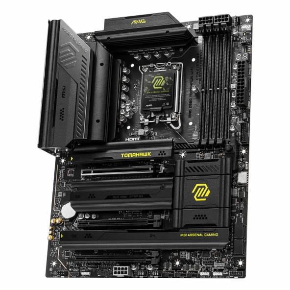 MSI MAG Z890 Tomahawk WiFi DDR5 (9200MHz)OC M.2 HDMI/USB-C PCIe 5.0 1851P ATX Anakart - Resim 3