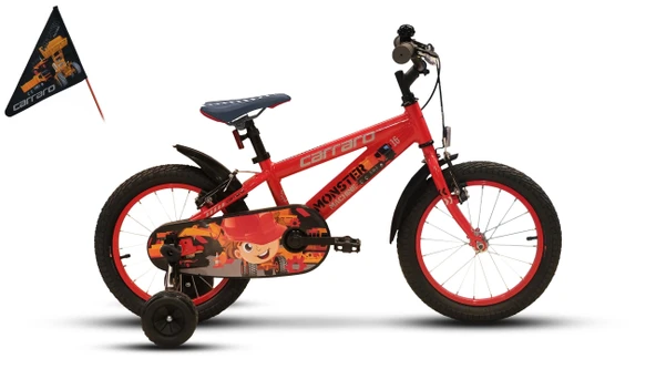 Carraro Monster 20 Alüminyum Kadro 20 Jant Çocuk Bisikleti Kırmızı Gri Siyah ürün görseli