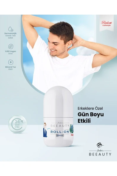 BALEN’S BEEAUTY ERKEK MINERAL SALT DEODORANT ROLL-ON * 50 ML - 2