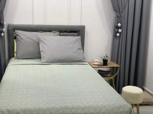 NİVEMESHOME YEŞİL 200X230 TEK PİKE ÖRTÜSÜ ÇİFT KİŞİLİK - 3